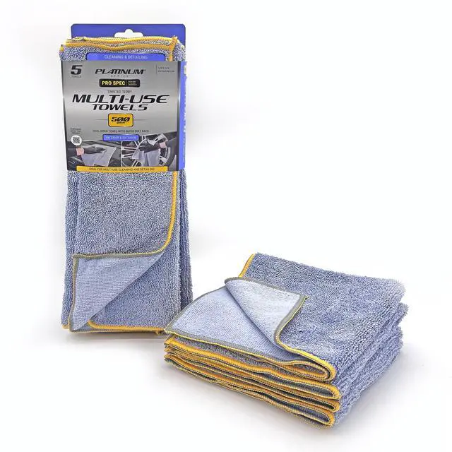Alt view image 5 of 7 - Platinum Series Pro Spec Twisted Terry Multi-Use Detail Towel 16x16 5 Pack