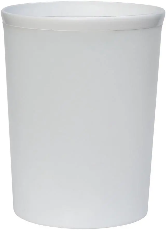 Main image of Mainstays Frosted White Plastic Wastebasket, 2.1 gal