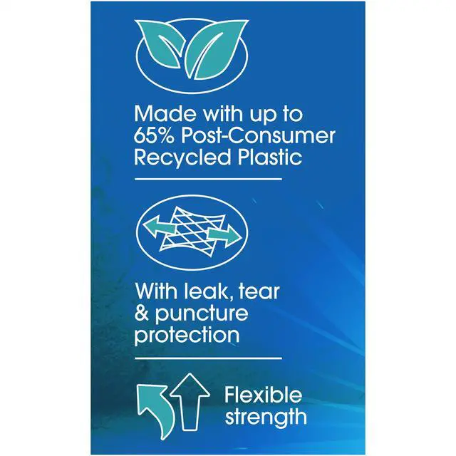 Alt view image 6 of 7 - Great Value Sustainable Strong Flex Multi-Purpose Drawstring Bags, 30 Gallon, 40 Count