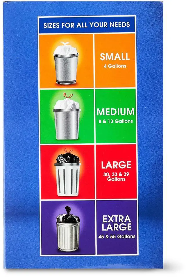 Alt view image 3 of 7 - Great Value Sustainable Strong Flex Multi-Purpose Drawstring Bags, 30 Gallon, 40 Count