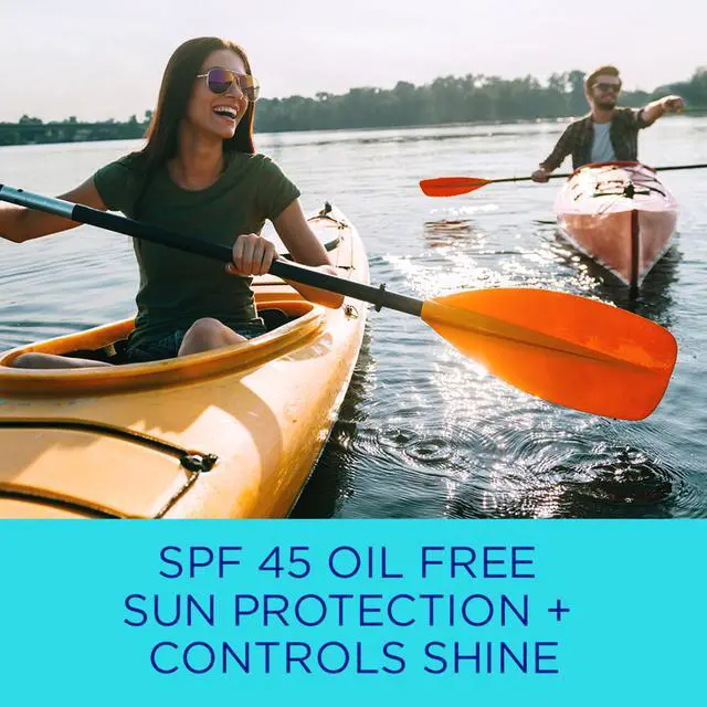 Alt view image 7 of 7 - Coppertone Oil Free + Shine Control Sunscreen Face Lotion SPF 45, 2.5 fl oz Tube