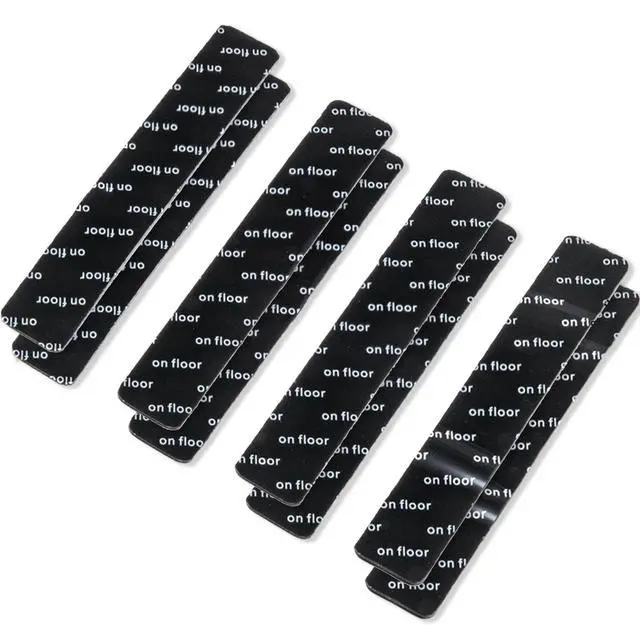 Alt view image 3 of 6 - Mainstays Reusable Anti-Slip Rug Grip Strips, Black, 1" x 7", 8 Pack