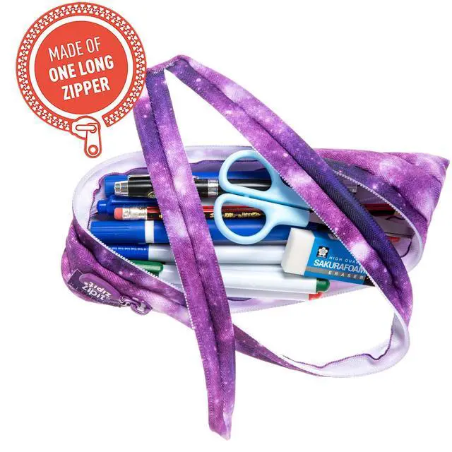 Main image of ZIPIT Colorz Pencil Case | Purple Pencil Pouch for College and Office
