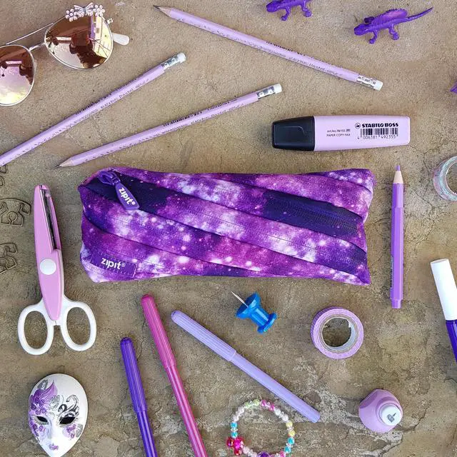 Alt view image 6 of 6 - ZIPIT Colorz Pencil Case | Purple Pencil Pouch for College and Office