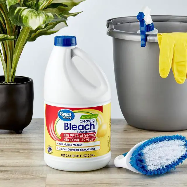 Alt view image 6 of 7 - (2 pack) Great Value Cleaning Bleach, Lemon Scent, 81 fl oz
