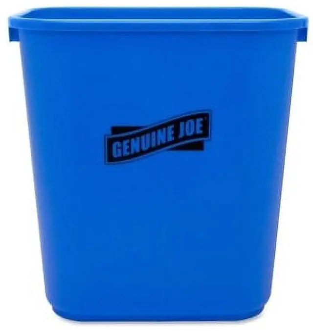 Main image of Genuine Joe, GJO57257, 28-1/2 quart Recycle Wastebasket, 1 Each, Blue,White