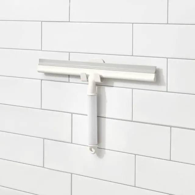 Alt view image 2 of 5 - iDesign Shower Squeegee with Adhesive Hook Orleans Collection - Coconut/White