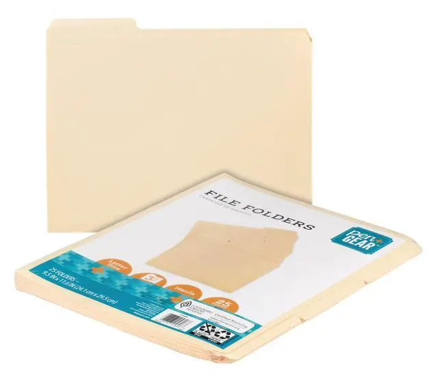 Alt view image 2 of 5 - Pen+Gear Letter Size 1/3 Cut File Folders, 75 Count, Manila
