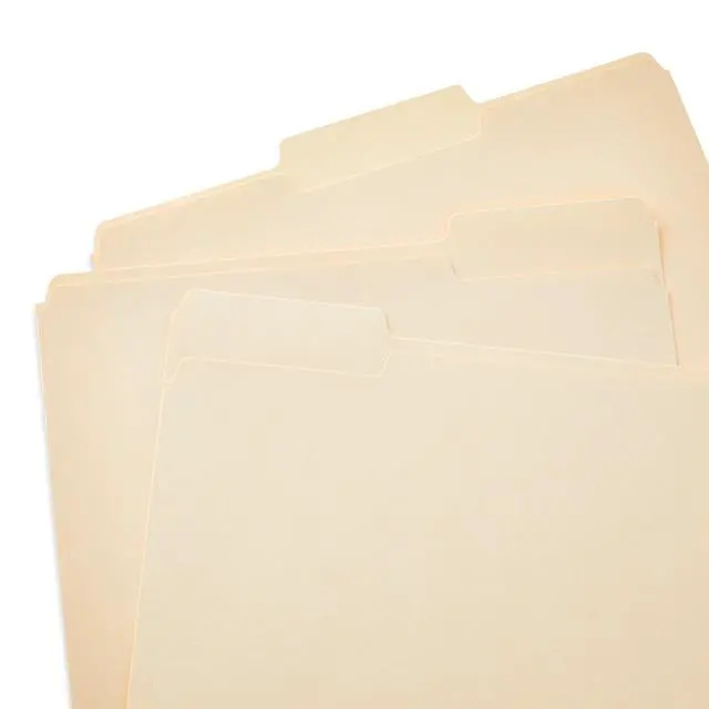 Alt view image 3 of 5 - Pen+Gear Letter Size 1/3 Cut File Folders, 75 Count, Manila