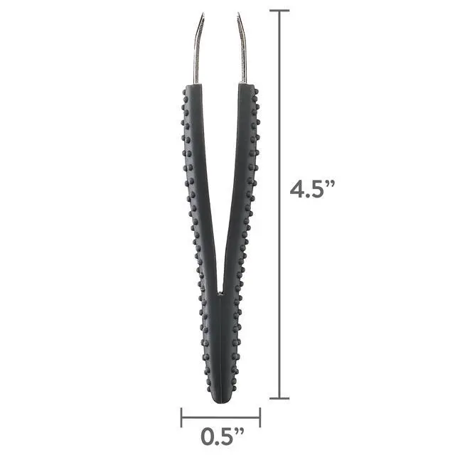 Alt view image 7 of 7 - (4 pack) Equate Stainless Steel Easy-Grip Slant-Tip Tweezers, 1 Count