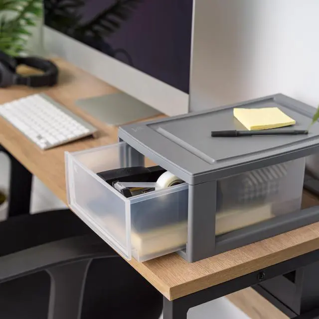 Alt view image 6 of 6 - IRIS 6 Qt Small Plastic Drawers, Under Bed Storage Bins, Stackable, Modular