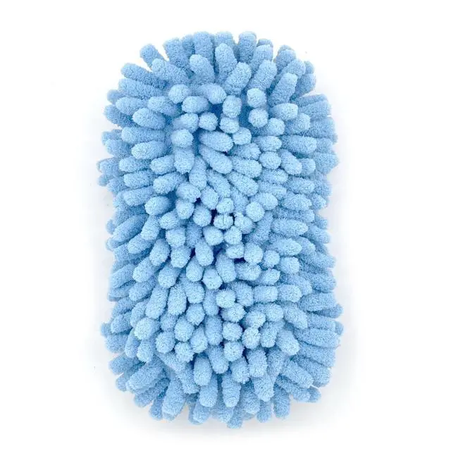 Alt view image 5 of 7 - (2 pack) Auto Drive Microfiber Car Wash Sponge with Chenille Pile and Scrubber Back, Blue, 1 Piece
