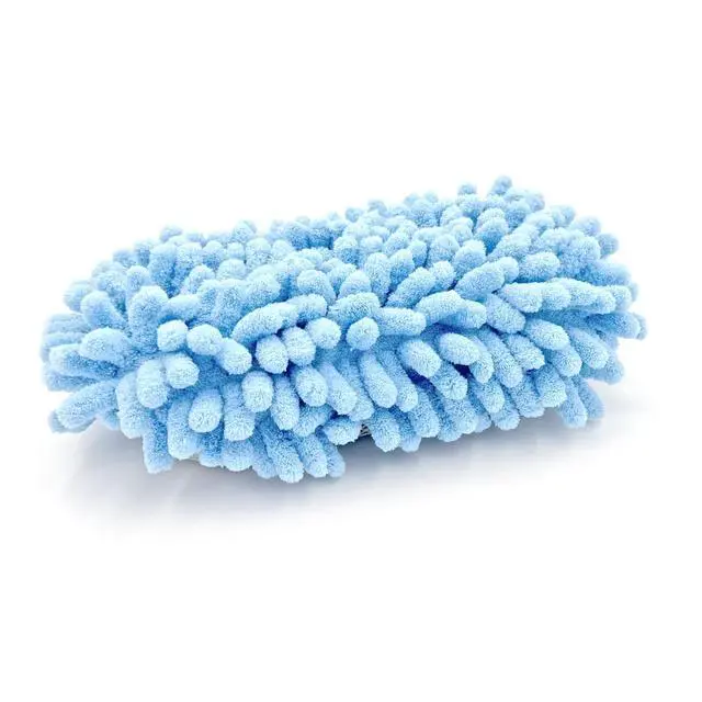 Alt view image 6 of 7 - (2 pack) Auto Drive Microfiber Car Wash Sponge with Chenille Pile and Scrubber Back, Blue, 1 Piece