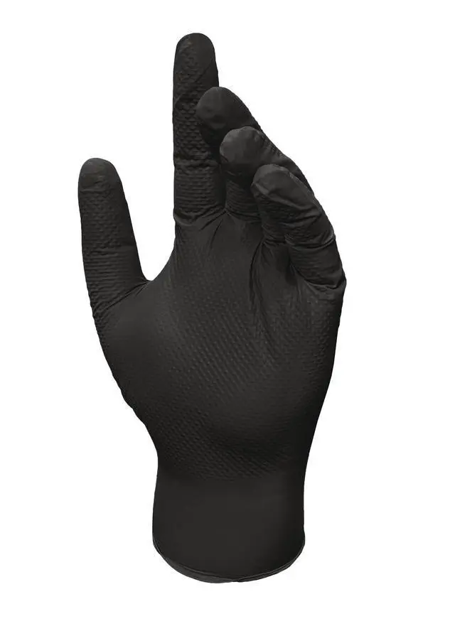 Alt view image 6 of 7 - Grease Monkey Nitrile Disposable Gloves, Latex Free, Touchscreen, Black, Large, 50 Pack