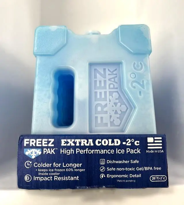 Alt view image 3 of 5 - Freez Pak Medium Extra Cold Reusable Ice Pack with Hard Shell 2.85 lbs, 8.5 Inches