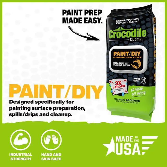 Alt view image 3 of 7 - Crocodile Cloth Paint DIY, Mega-Sized Wet Cleaning Cloths, 40 Count, 15x10 inches