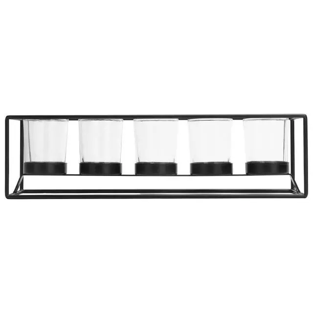 Alt view image 6 of 7 - Mainstays Decorative Black Metal Votive Centerpiece Candleholder, 4"