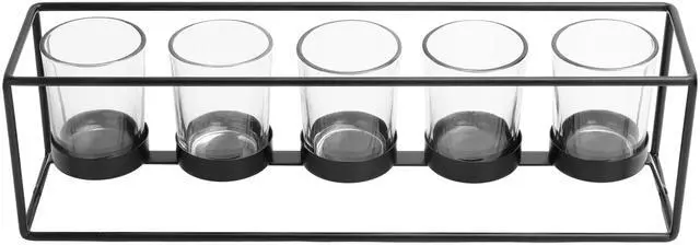 Main image of Mainstays Decorative Black Metal Votive Centerpiece Candleholder, 4"