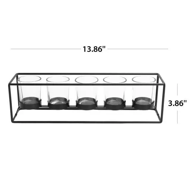 Alt view image 5 of 7 - Mainstays Decorative Black Metal Votive Centerpiece Candleholder, 4"