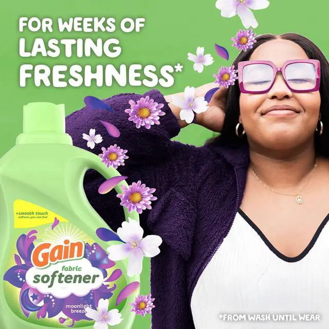 Alt view image 4 of 7 - Gain Laundry Liquid Fabric Softener, Moonlight Breeze Scent, 100 fl oz, 136 Loads