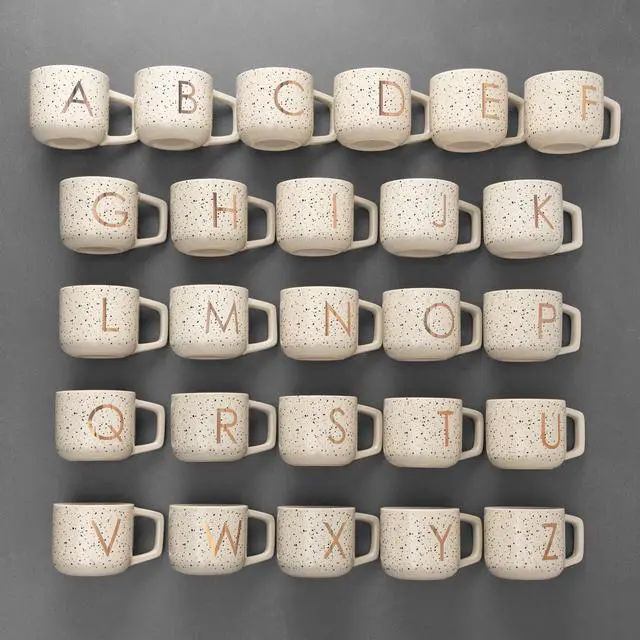 Alt view image 2 of 5 - Thyme & Table 13.5 fl oz Monogram E Stoneware Mug, Coaster and Stir Set