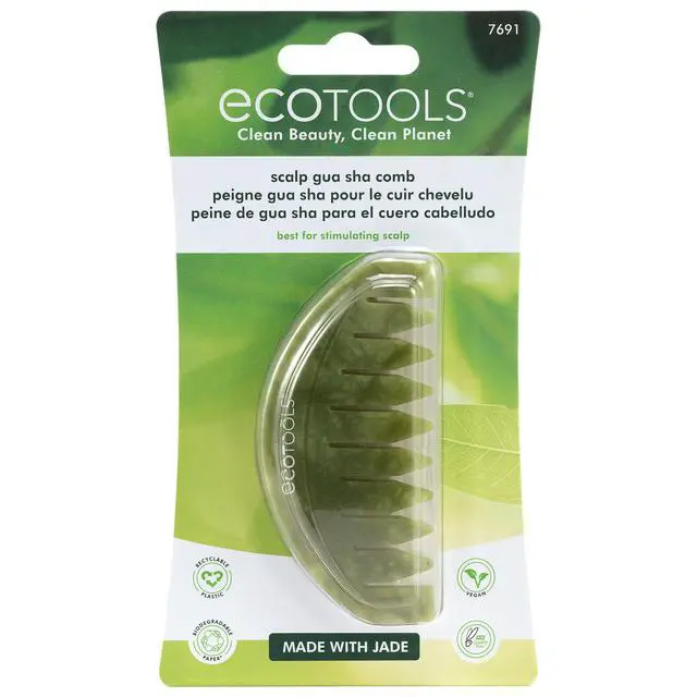 Alt view image 4 of 6 - EcoTools Scalp Jade Green Gua Sha Hair Comb, 1 Count
