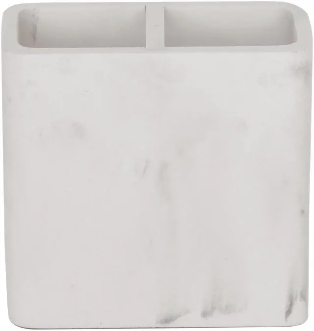 Alt view image 5 of 6 - Better Homes & Gardens Faux Marble Toothbrush Holder, White