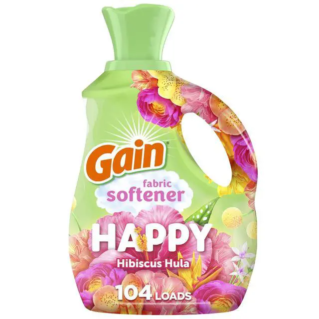 Alt view image 4 of 6 - Gain Liquid Fabric Softener and Conditioner, Happy, Hibiscus Hula Scent, 71 fl oz, 104 Loads