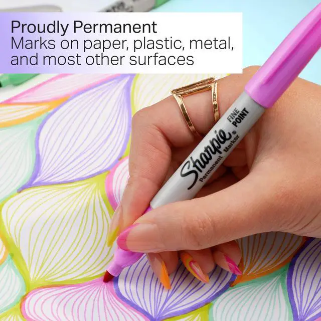 Alt view image 4 of 4 - Sharpie Glam Pop Permanent Markers, Fine Point, 12 Count