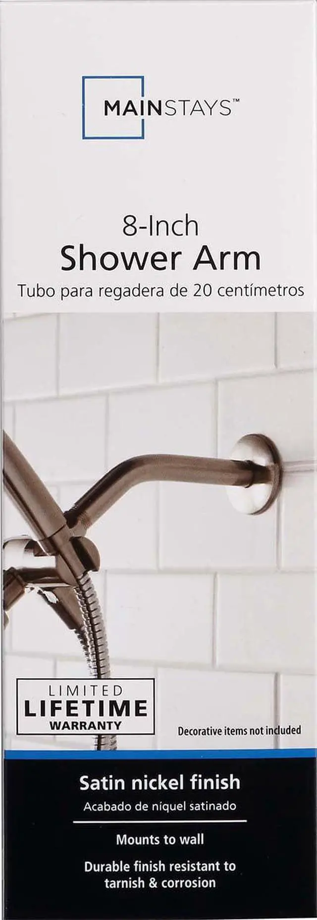 Alt view image 3 of 6 - Mainstays Satin Nickel Shower Arm