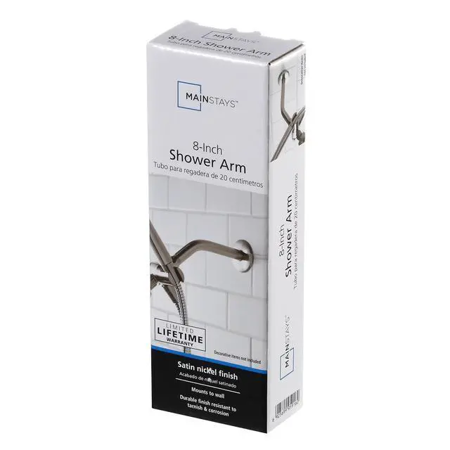 Alt view image 2 of 6 - Mainstays Satin Nickel Shower Arm