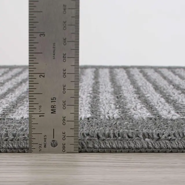 Alt view image 4 of 6 - Mainstays Faux Sisal Olefin Gray Border Indoor Accent Rug, 1 ft 8 in x 2 ft 6 in
