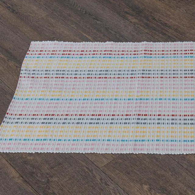 Alt view image 5 of 6 - Mainstays Multi Striped Outdoor Layering Accent Rug, 24" x 36"