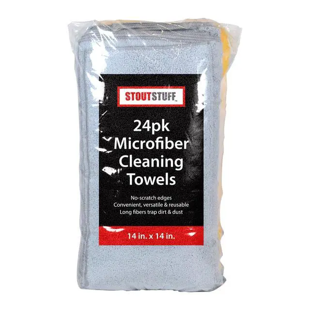 Alt view image 3 of 5 - Stout Stuff Microfiber Cleaning Towels, 24 Count Multicolor