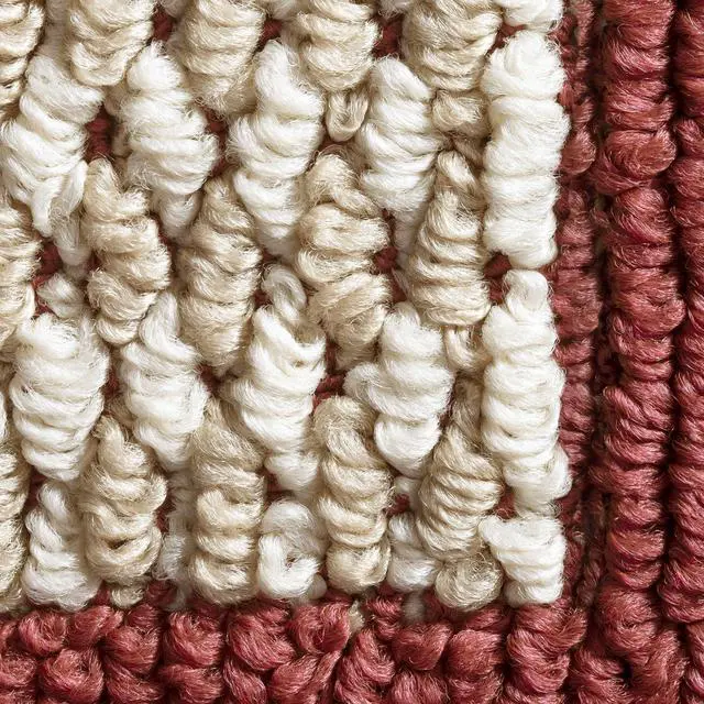 Alt view image 7 of 7 - Mainstays Farmhouse Faux Sisal Olefin Red Border Indoor Accent Rug, 1'8"x2'6"