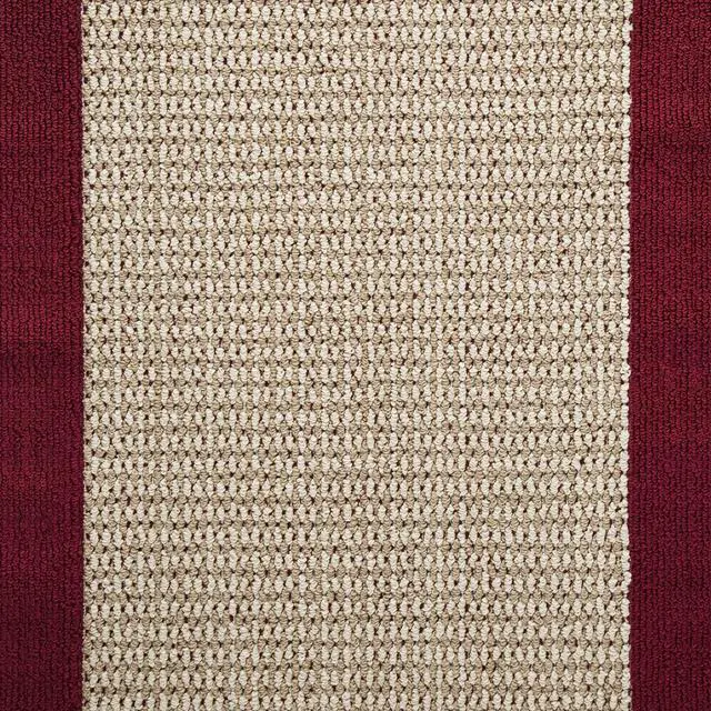 Alt view image 4 of 7 - Mainstays Farmhouse Faux Sisal Olefin Red Border Indoor Accent Rug, 1'8"x2'6"