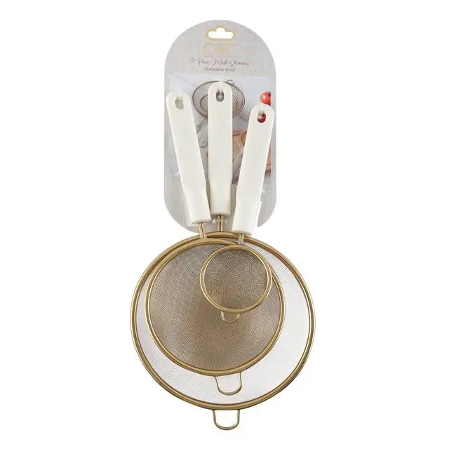 Alt view image 3 of 5 - Cook with Color Stainless Steel Kitchen Skimmer Set, Three Piece