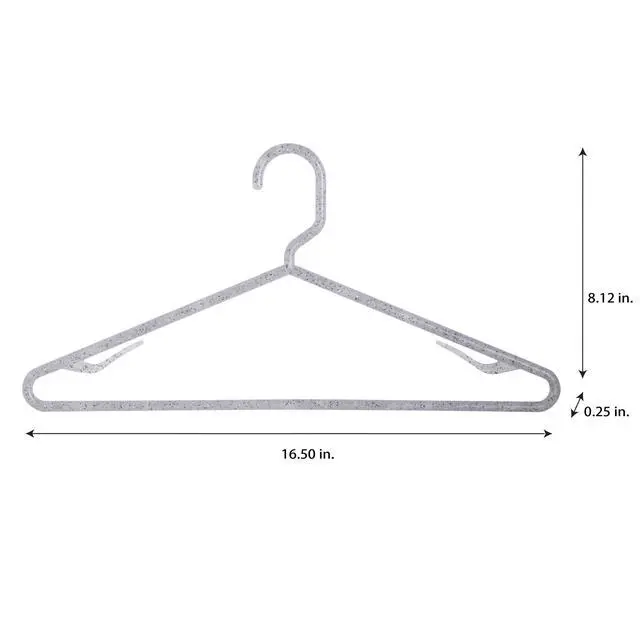 Alt view image 4 of 6 - Simplify Granite Look Design Plastic Clothes Hangers, 10 Count
