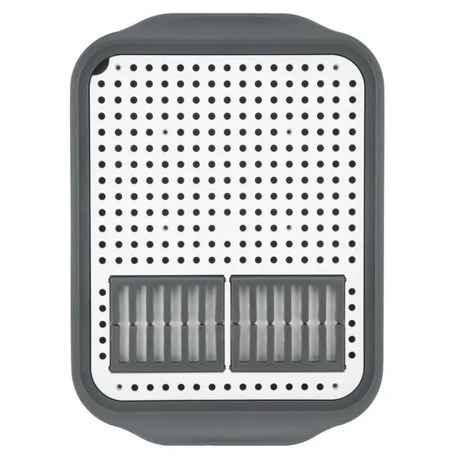Alt view image 2 of 6 - Kitchen Details 2 Tone Self Draining Dish Rack 16" L, Gray