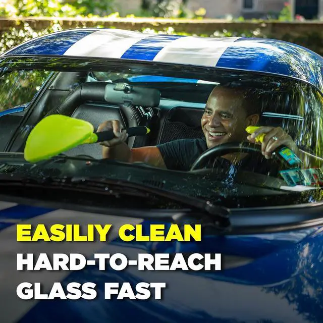 Alt view image 4 of 6 - Invisible Glass 95160 Reach & Clean Glass Windshield Cleaner Tool Kit With Extendable Handle, 2 Reusable Quick Change Microfibers, and Storage Bag for Auto Windshield, Trucks, SUVs, RVs, and Windows