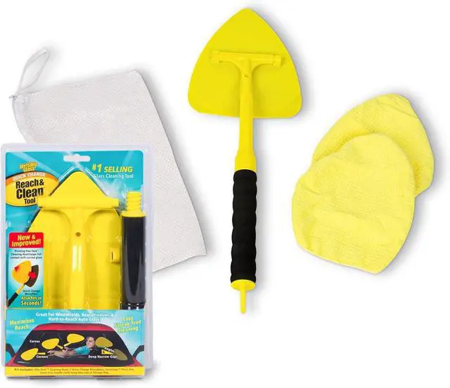 Alt view image 6 of 6 - Invisible Glass 95160 Reach & Clean Glass Windshield Cleaner Tool Kit With Extendable Handle, 2 Reusable Quick Change Microfibers, and Storage Bag for Auto Windshield, Trucks, SUVs, RVs, and Windows