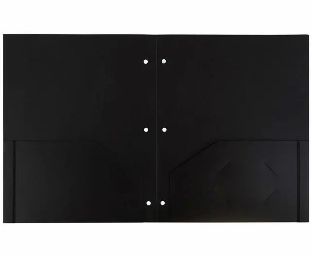 Main image of JAM Paper Letter Size 2-Pockets Pocket Folders, Black, 3 Count