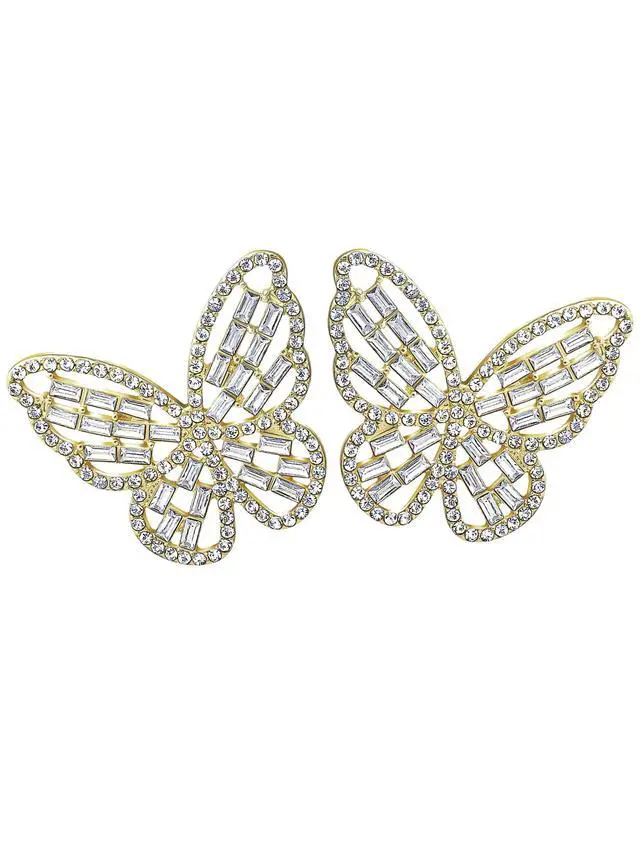 Alt view image 4 of 5 - Jessica Simpson Womens Butterfly Stud Earrings