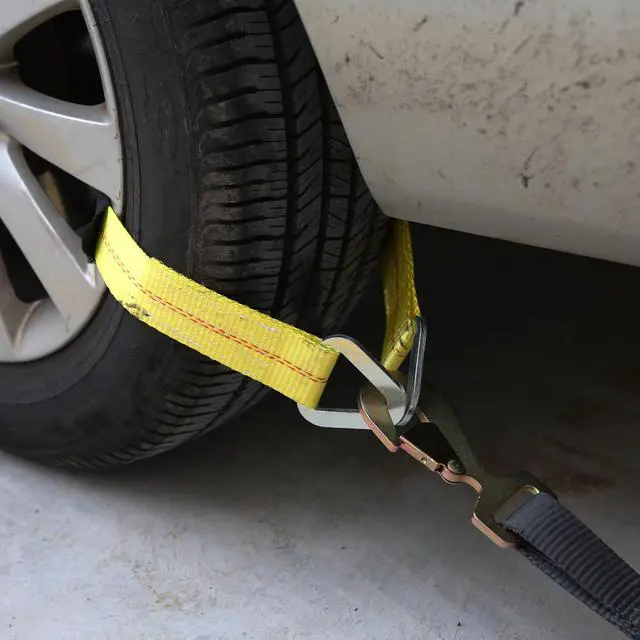 Alt view image 4 of 6 - Hyper Tough Brand 2x24 Axle Strap 3333lbs Work Load with D Ring 2 - Pack