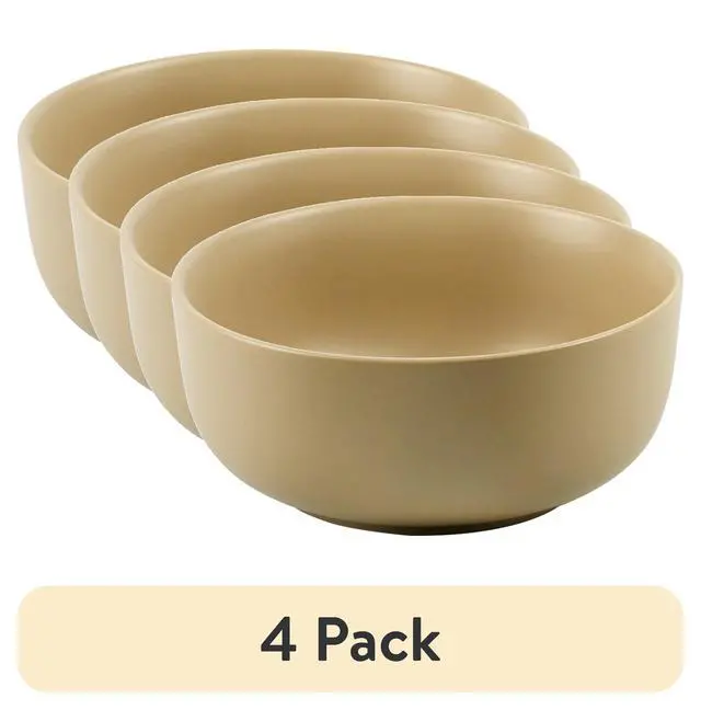 Alt view image 5 of 5 - (4 pack) Mainstays Alessandra Brown Stoneware Cereal Bowl