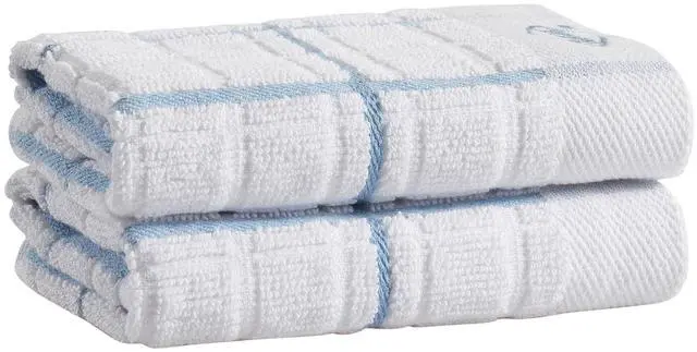 Main image of (2 pack) Clorox Cotton Dish Cloths 2 Pack, Absorbent for Cooking, Drying Dishes, Cleaning - (12" x 12") Blue