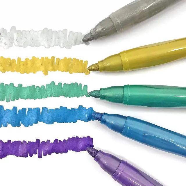 Alt view image 6 of 7 - Cra-Z-Art Glitter and Metallic Art Marker Set, 5 glitter and 5 metallic
