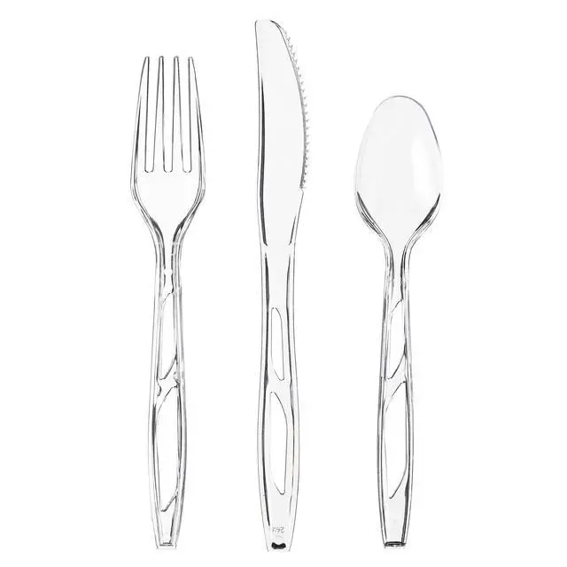 Alt view image 5 of 7 - Great Value Clear Plastic Assorted Cutlery, 192 Count