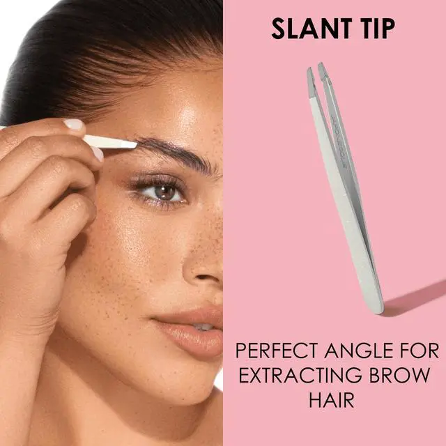 Alt view image 5 of 6 - Japonesque Slanted & Pointed Tip Tweezers, Stainless Steel, Natural Shimmer
