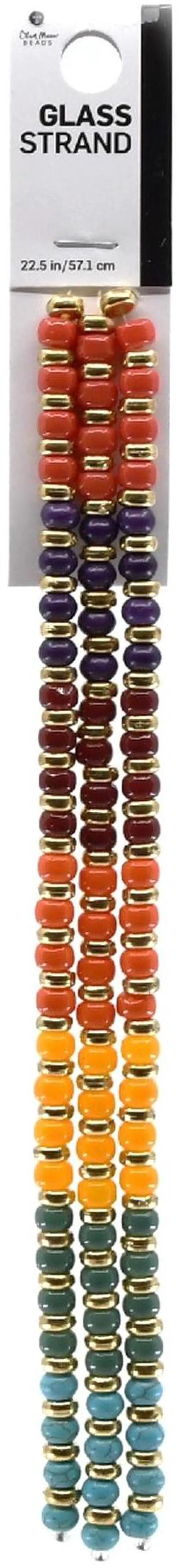 Alt view image 4 of 5 - (2 pack) Blue Moon Beads Multi-Color Glass Bead Strand, 22.5 inches, Teen to Adult, 3 Pieces